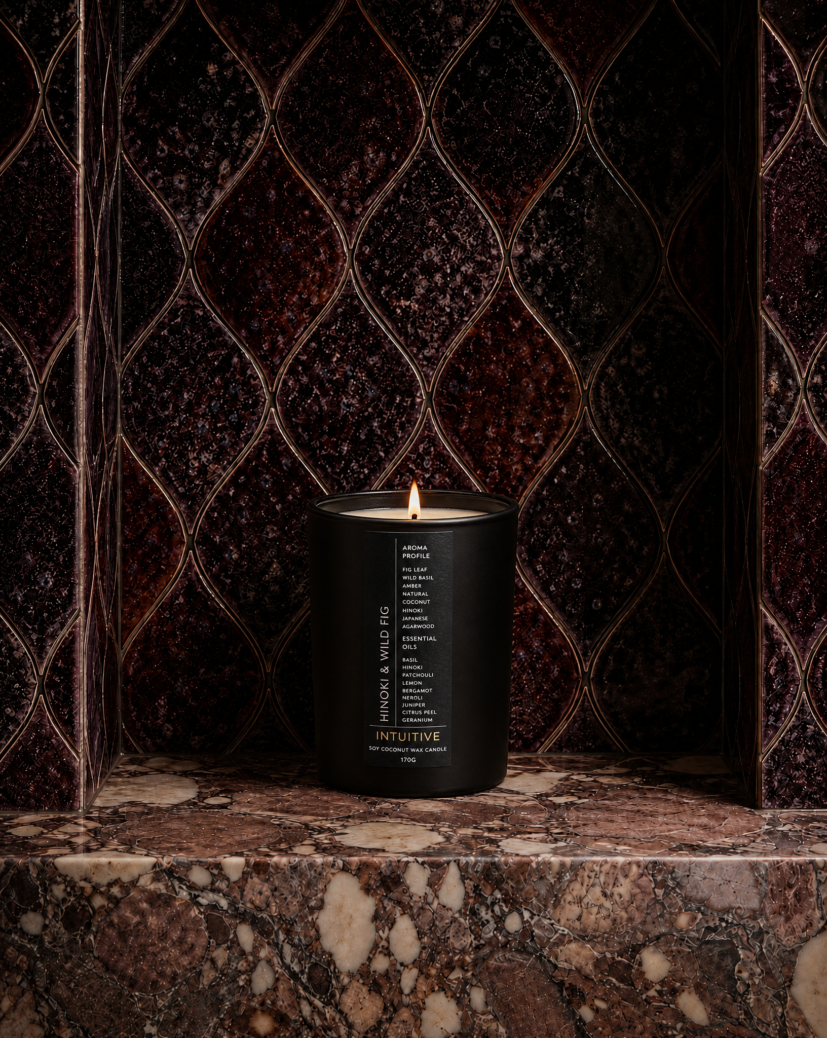 Hinoki & Wild Fig Soy Candle | Functional Aromatherapy | FABLERUNE