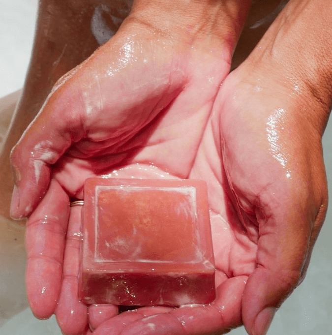 FABLERUNE Bar Soap 4 oz ROSE CLAY & LAVENDER GOATS MILK SOAP
