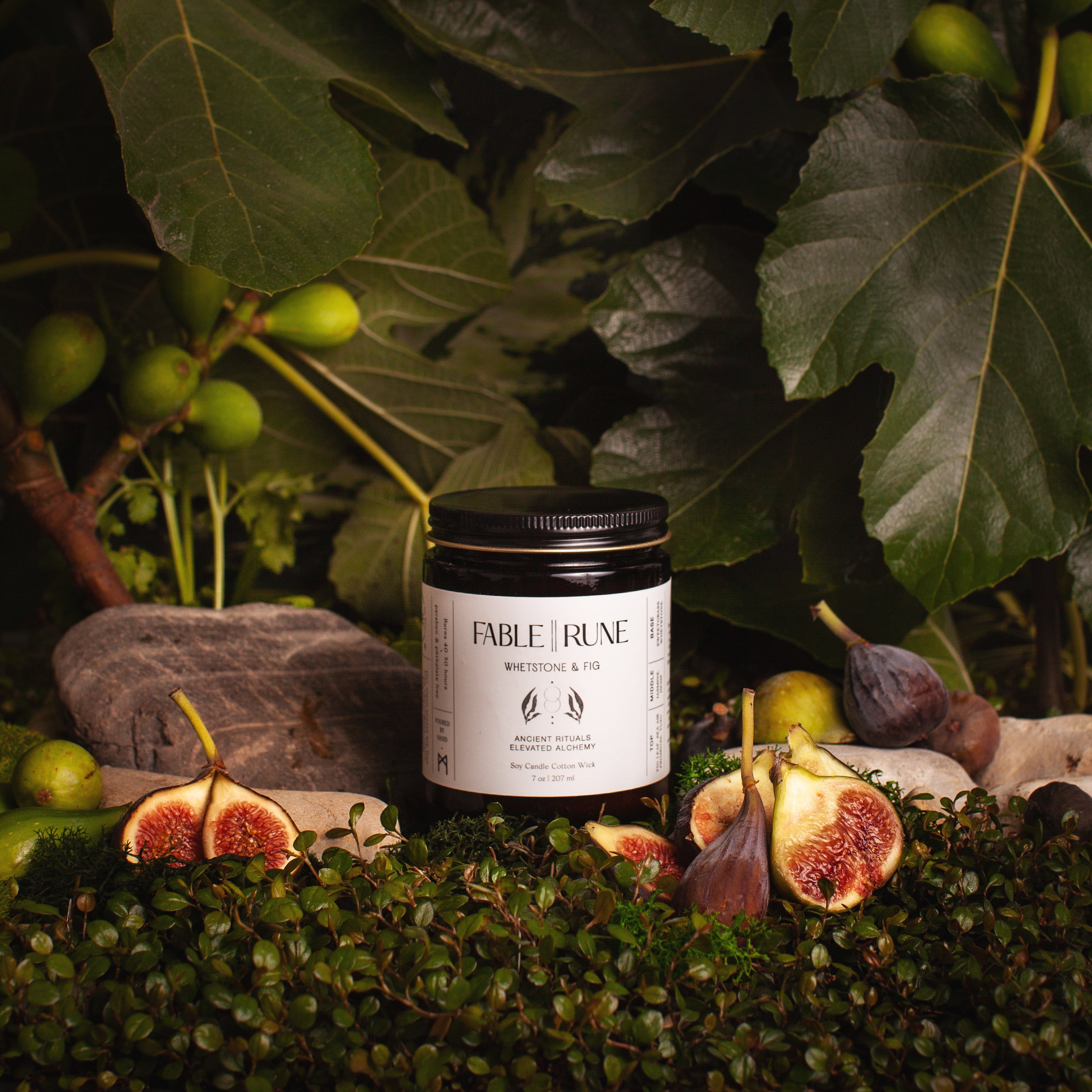 FABLERUNE Candle 8 oz WHETSTONE &amp; FIG CANDLE