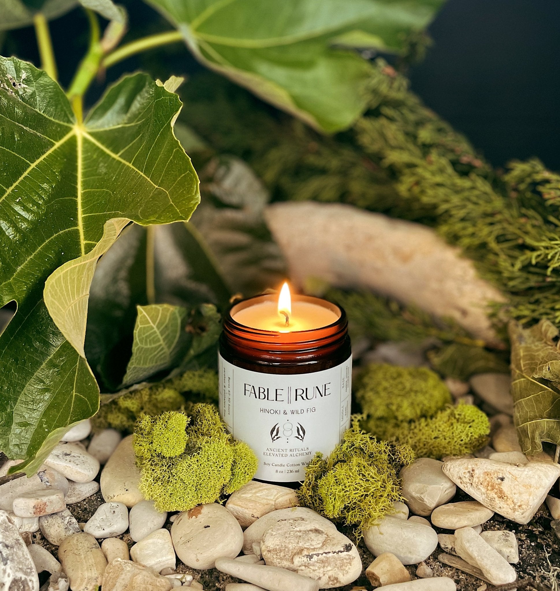 FABLERUNE - HINOKI & WILD FIG SOY CANDLE - Candle - FG - CAND - HINO - 008