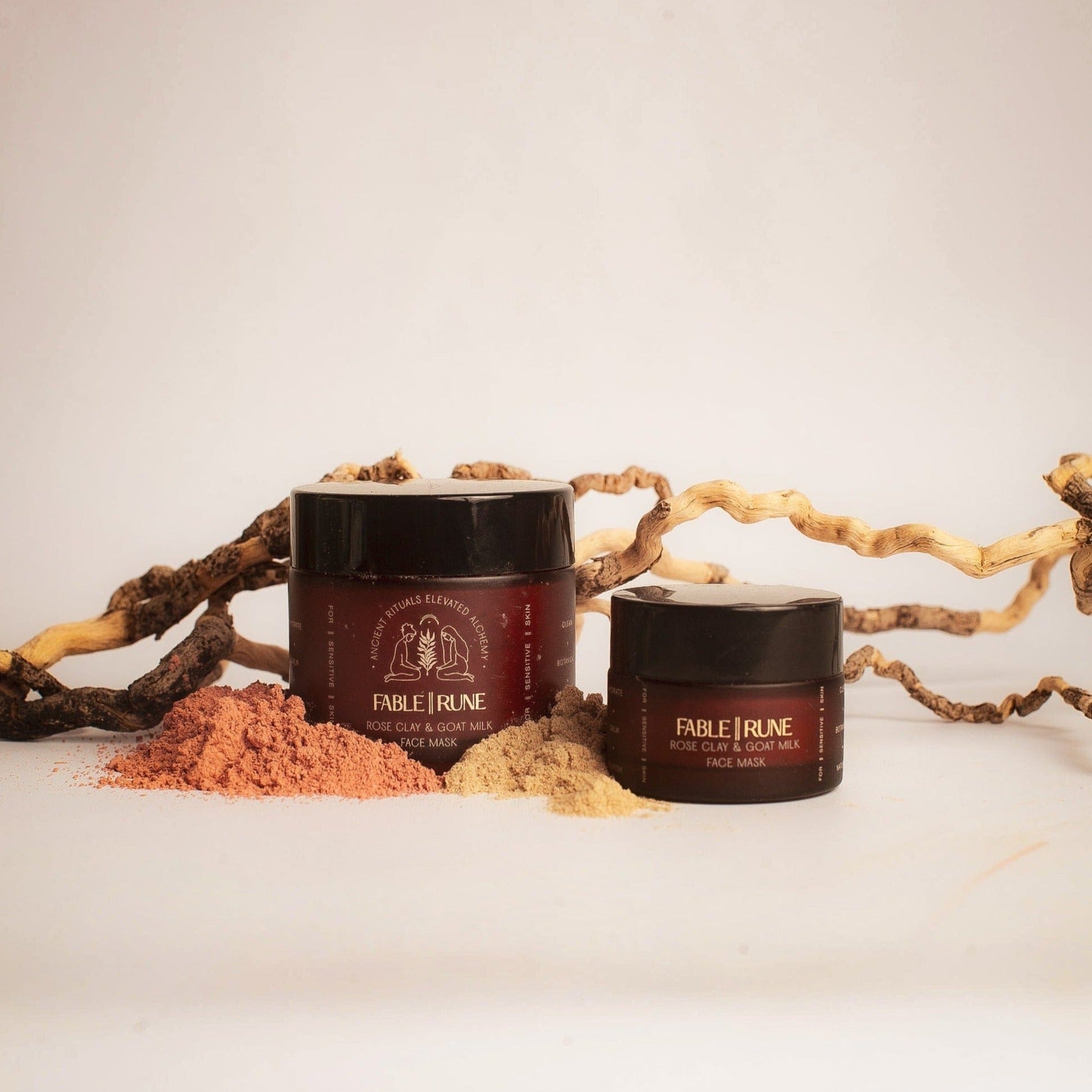 FABLERUNE - ROSE CLAY & GOAT MILK FACE MASK - Face Mask - FG - MASK - ROSE - 002