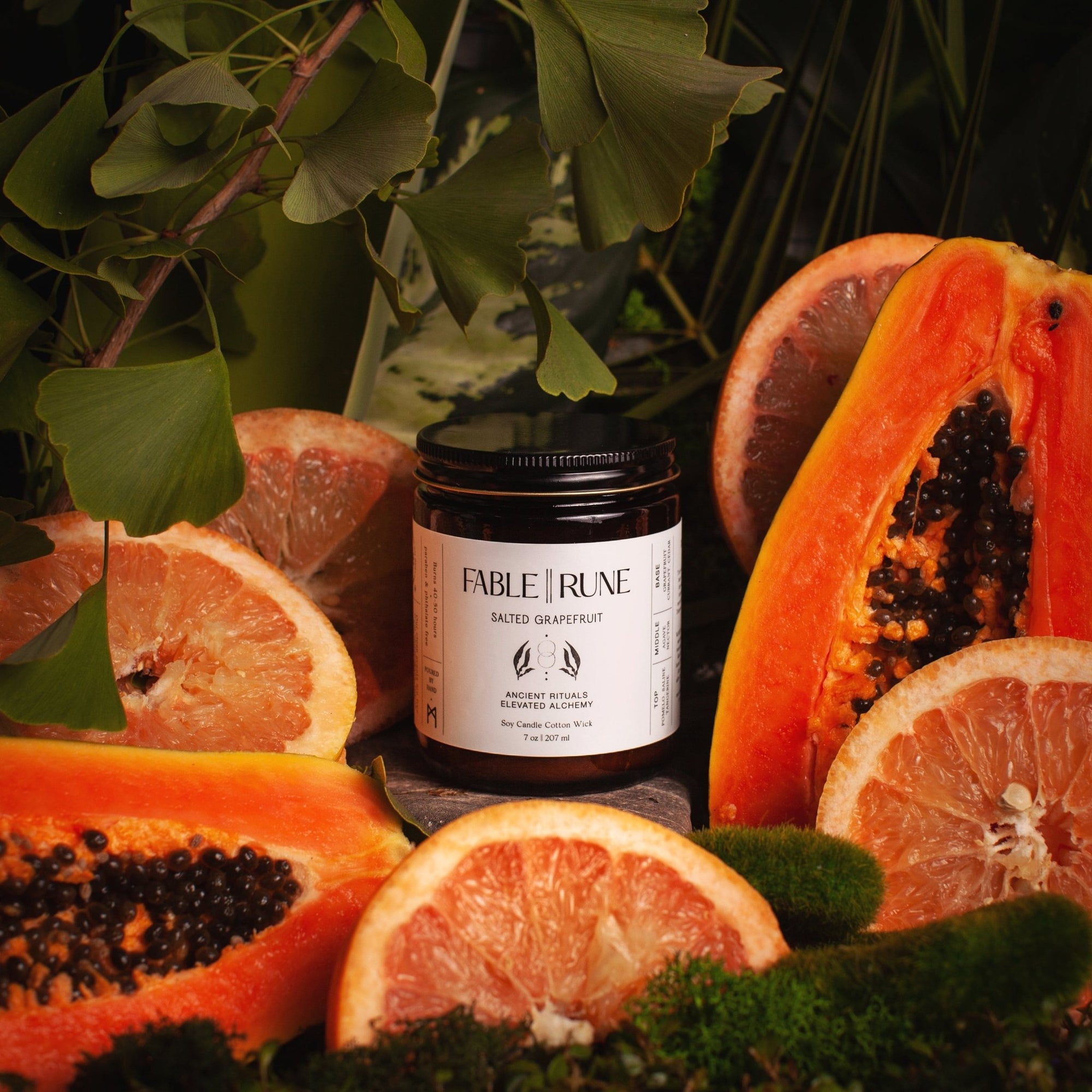 FABLERUNE - SALTED GRAPEFRUIT SOY CANDLE - Candle - FG - CAND - GRAP - 008