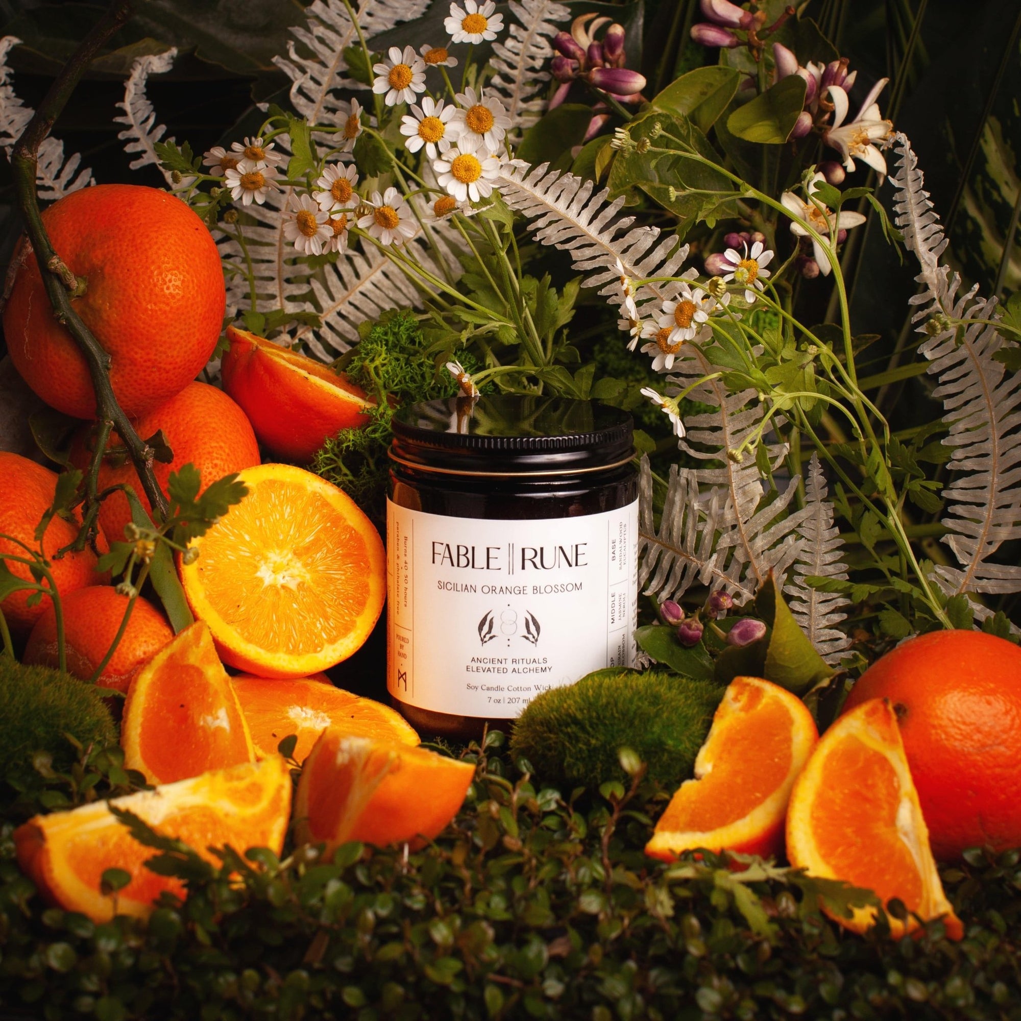 FABLERUNE - SICILIAN ORANGE BLOSSOM SOY CANDLE - Candle - FG - CAND - ORAN - 008