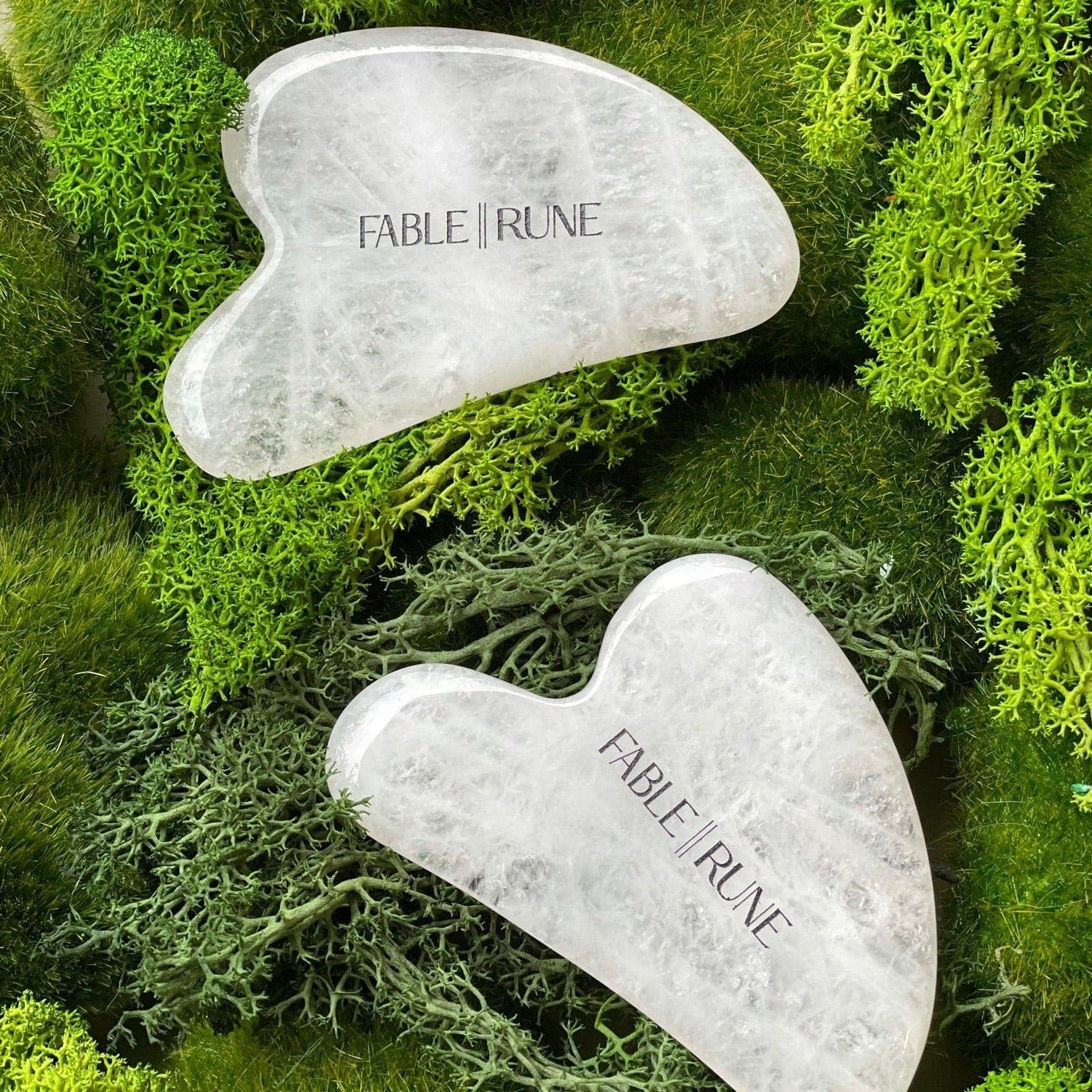 FABLERUNE - WHITE QUARTZ GUA SHA - Add Ons - FG - ADDO - GUASHA